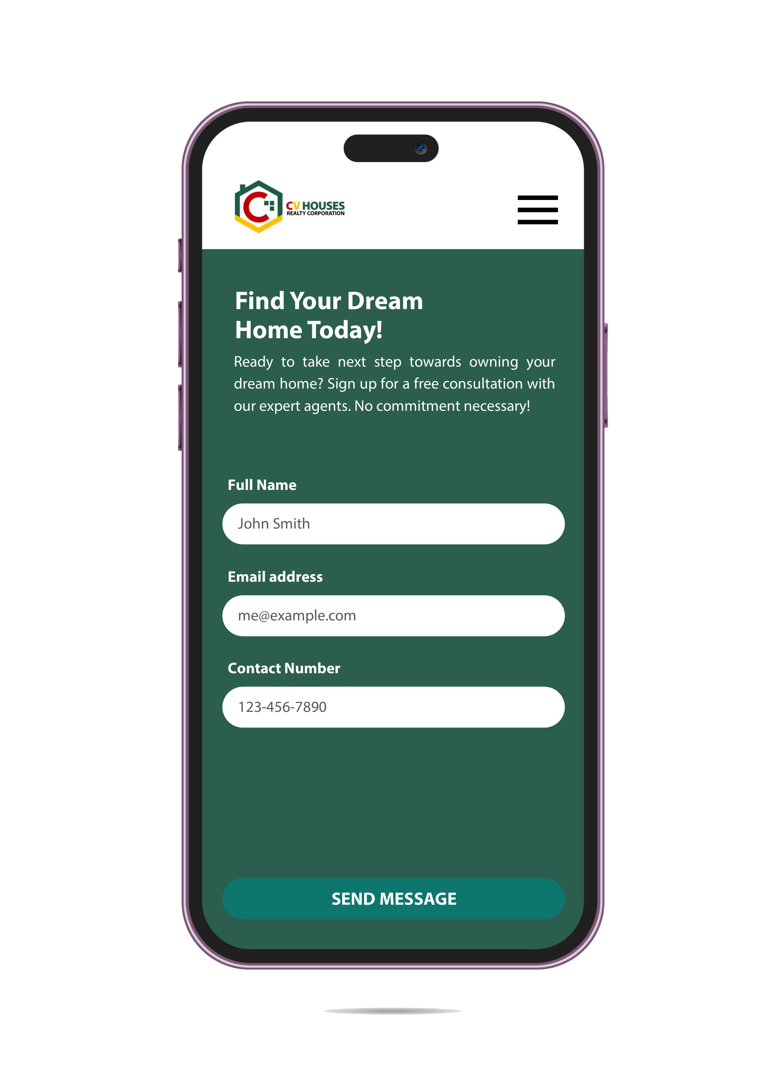 iPhone app meal approving plan screen